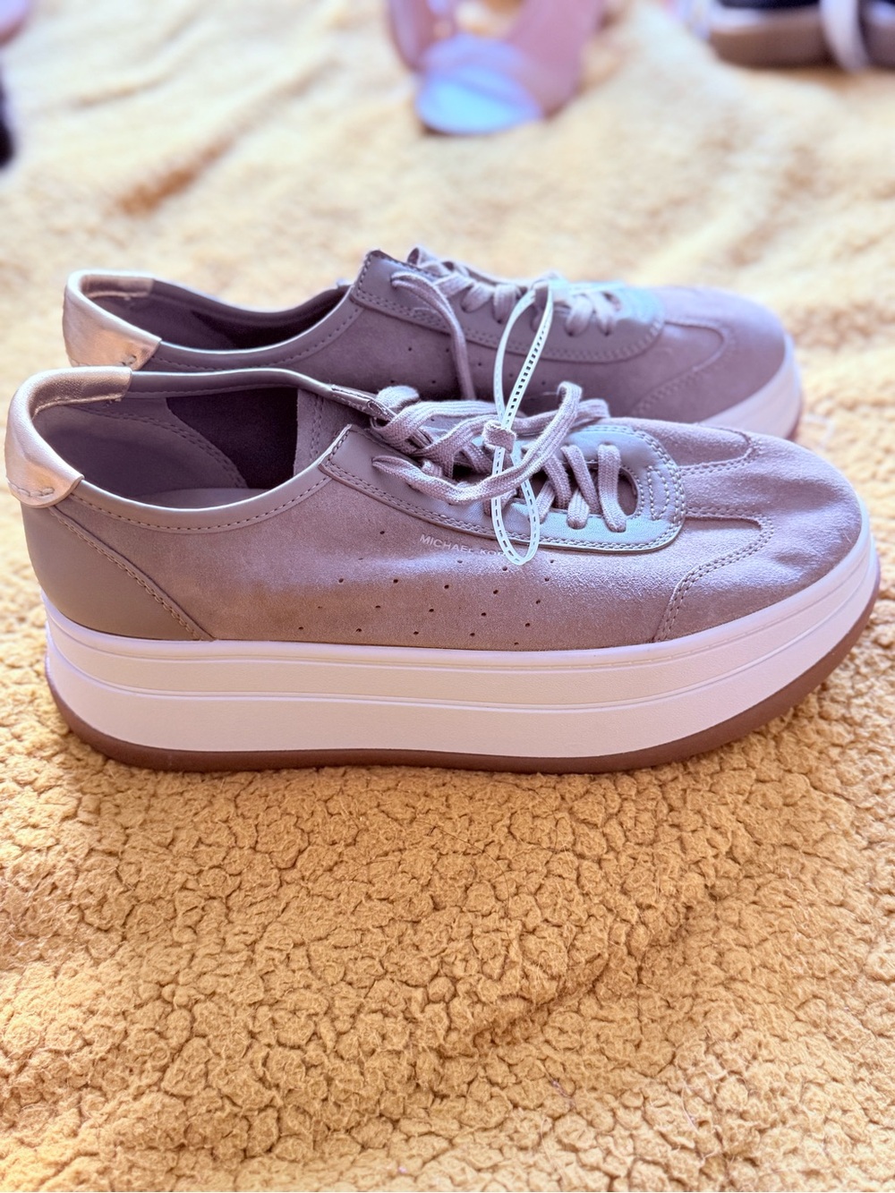 Michael Kors Women's Platform Lace-Up Sneakers in Mauve size 11 NWOT